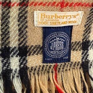Vtg. Burberry Scarf x J. Press Ivy League clothing brand